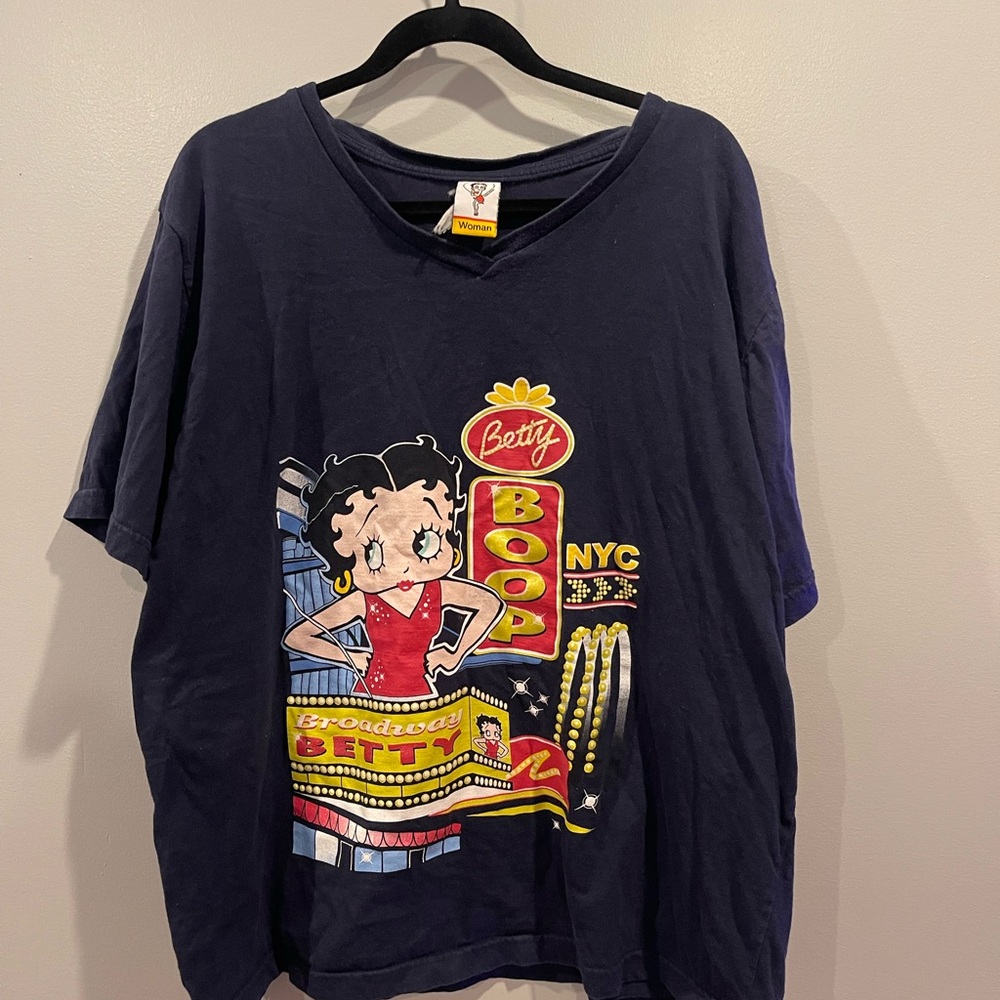 Vintage 2002 Betty Boop Navy Graphic Tee